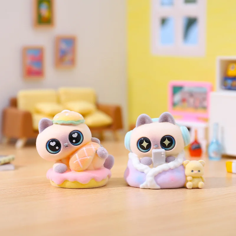 กล่องสุ่มแมวสยามน่ารักสไตล์ฟล็อกกิ้ง ขายดี ของตกแต่งบ้าน ของขวัญเซอร์ไพรส์ ขายส่ง