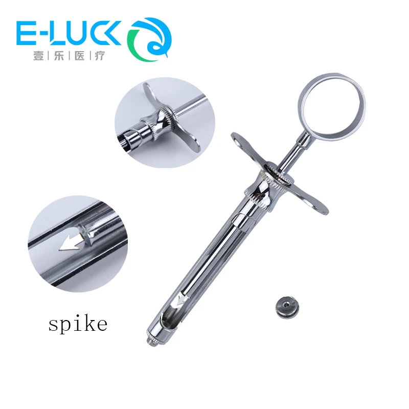 1pc Dental Syringe Aspirating Stainless Steel Dentistry Surgical Instrument Injector Tool