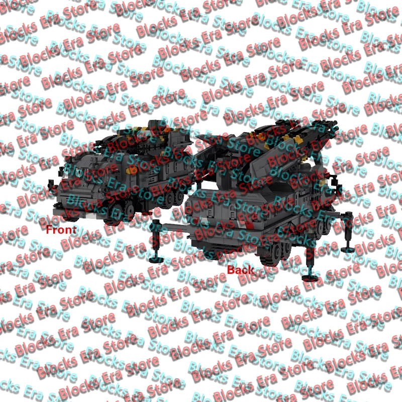 QWERT Rocket Artillery Launch Truck Model MOC Building Bricks War Equipment Modular Technology Gifts Holiday Assemble Toys Suit