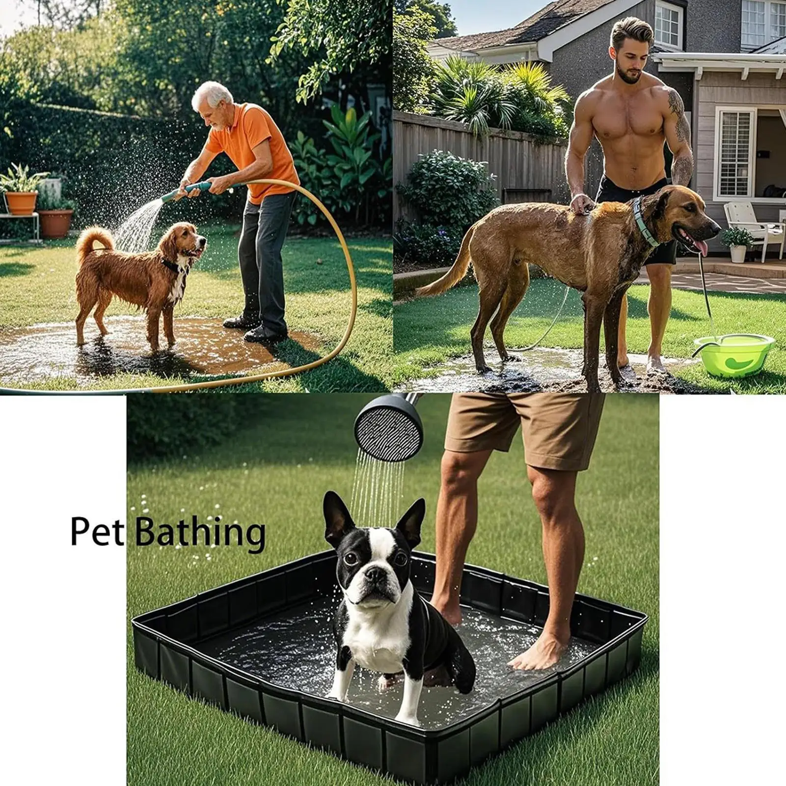 Outdoor Shower Base Portable Shower Floor With Drain Hole Portable Basin Flooring Camping Gear For Sauna Pet Bath Garden Patio