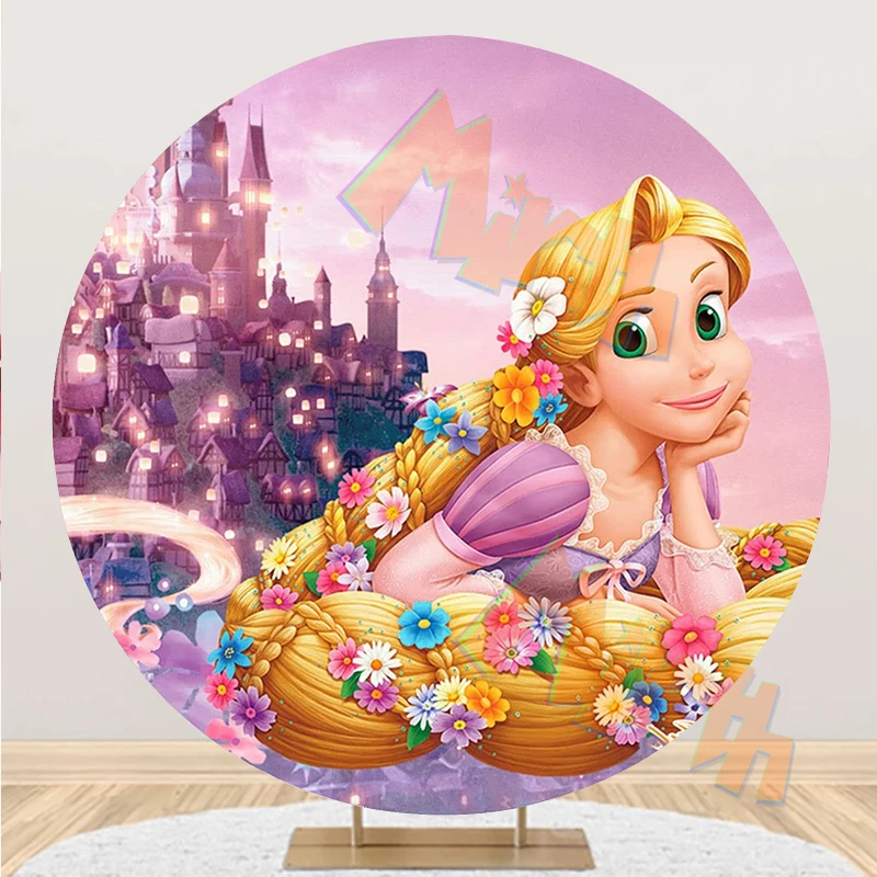 

Rapunzel Backdrop Kid Birthday Party Cartoon Decoration Banner Backgroun Baby Shower decora