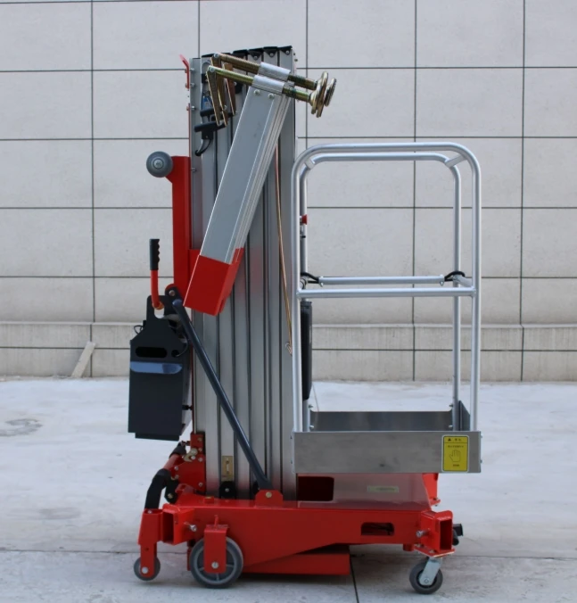 Small Indoor Mobile Hydraulic Climbing Platform Vehicle Aluminum Alloy Lifting Electric Aerial Work Platform