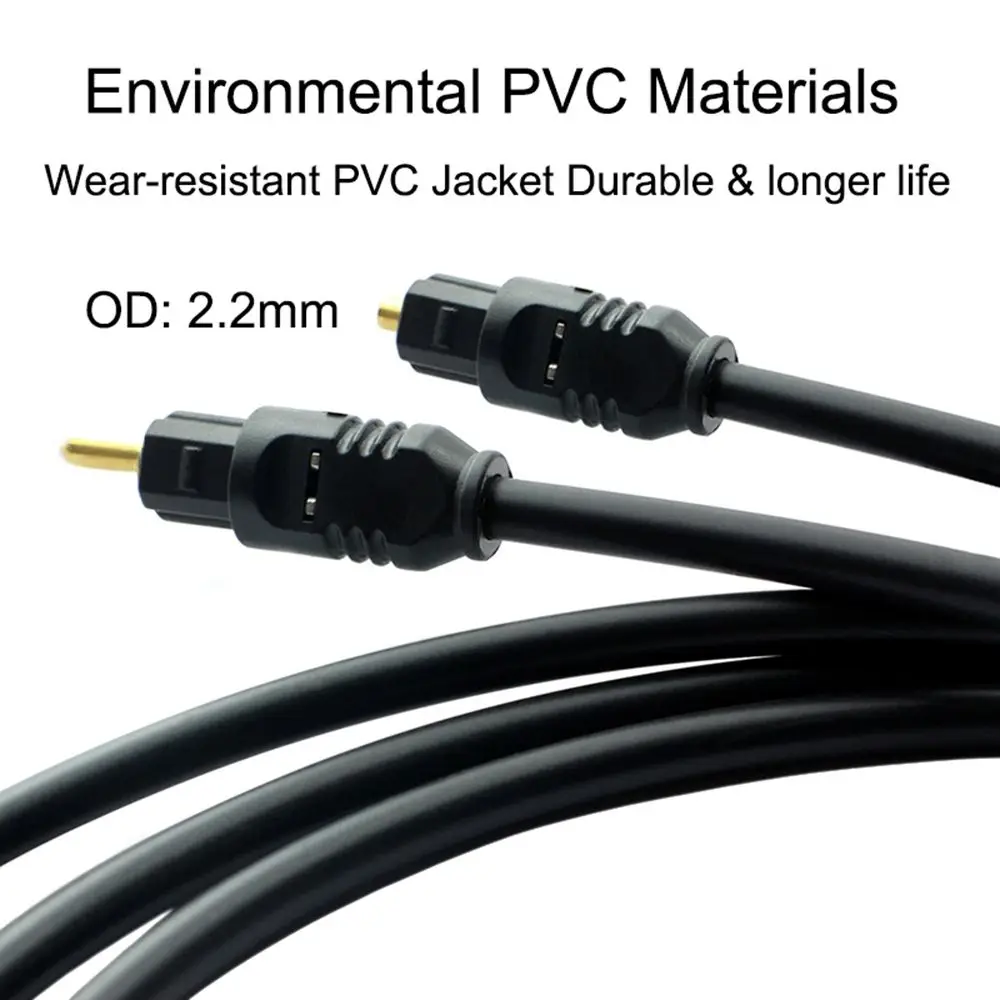 2M Audio Optical Fiber Line Mini 3.5 MM Plug Digital Optical Cable SPDIF Optical Audio Line To Round Mouth TOSLINK Connector