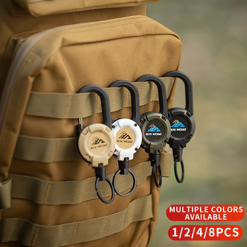 1/2/4/8 قطعة مشبك قابل للسحب في الهواء الطلق - إبزيم سهل السحب - حبل سلك فولاذي - حبل يد مضاد لفقدان الصيد - مشبك تسلق #1