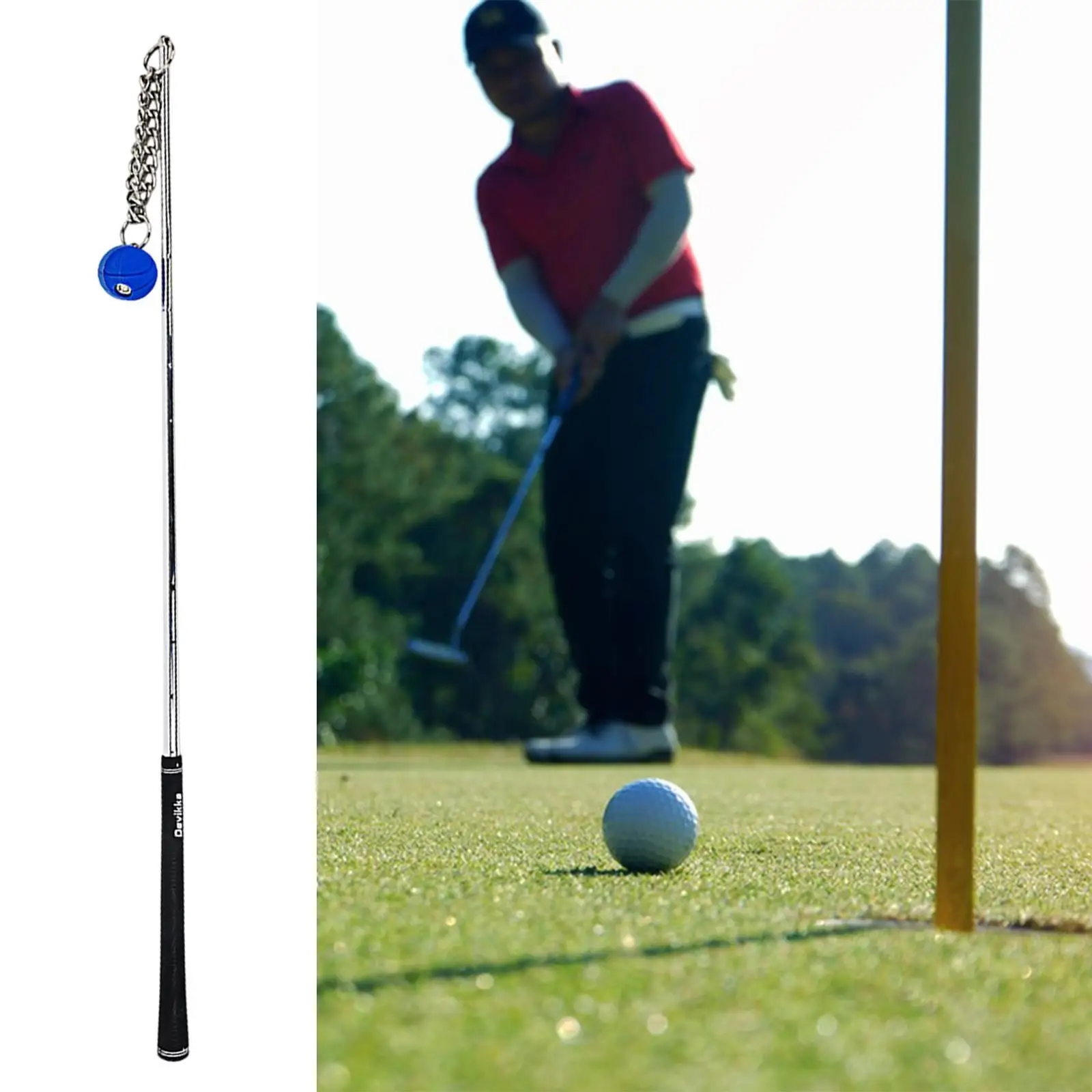 

Тренажер для гольфа для начинающих, для использования в помещении и на улице, с нескользящей ручкой, аксессуары для гольфа