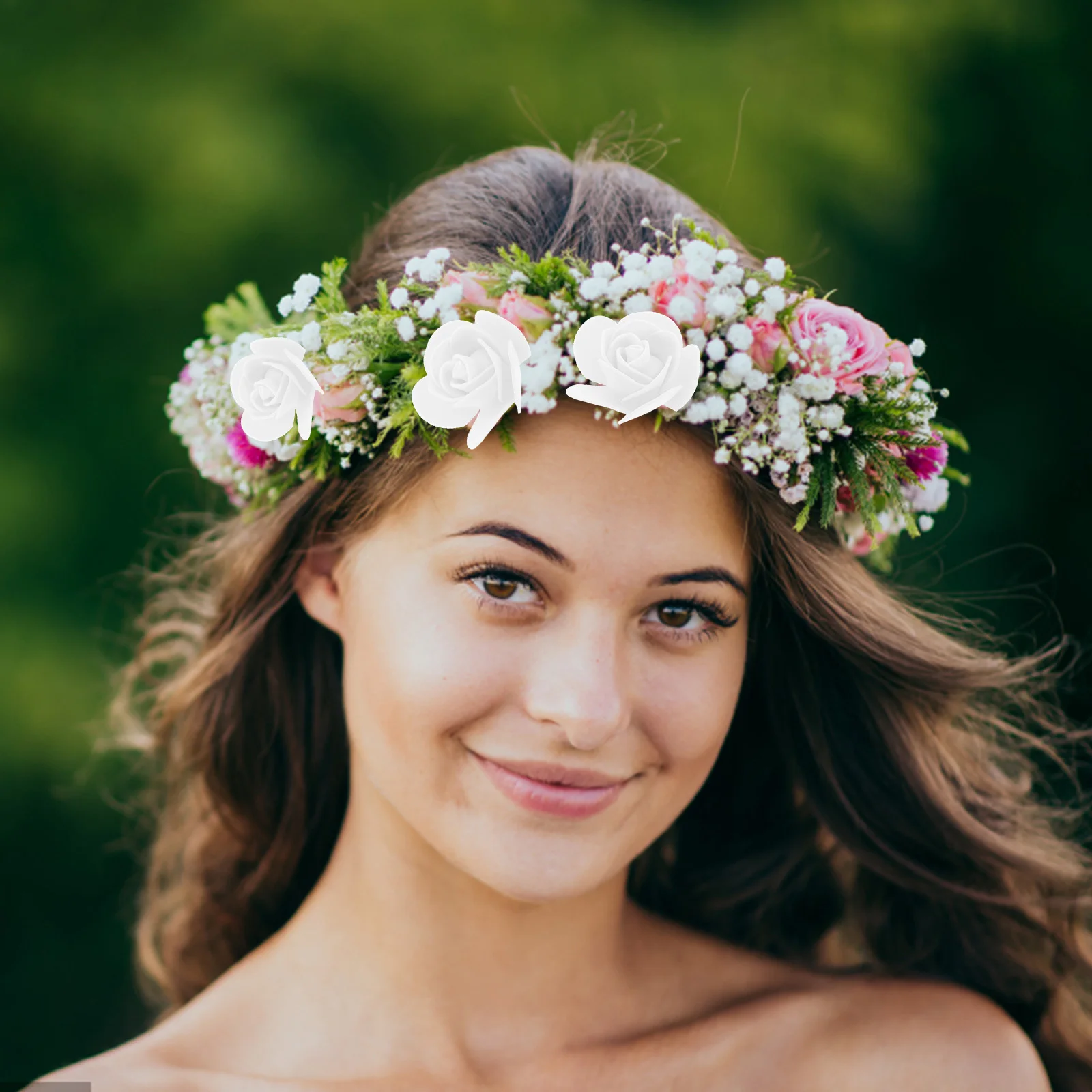 

50Pcs Mini Fake Rose Foams Simulation Rose Heads for DIY Crafts Wedding Party Decorations Artificial Flowers Fake Flower Head