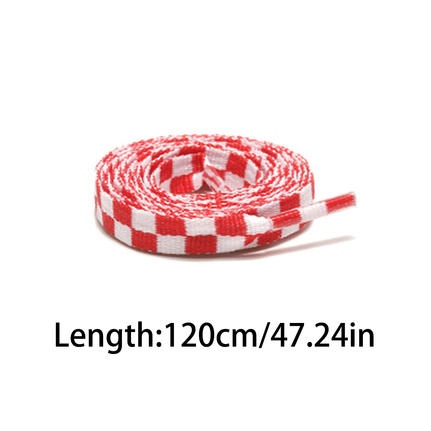 1 Pair 2024 New Color Unisex Flat Grid Shoe Laces Polyester Printed Checkered Ribbons Shoelaces Flat Mosaic Shoelaces