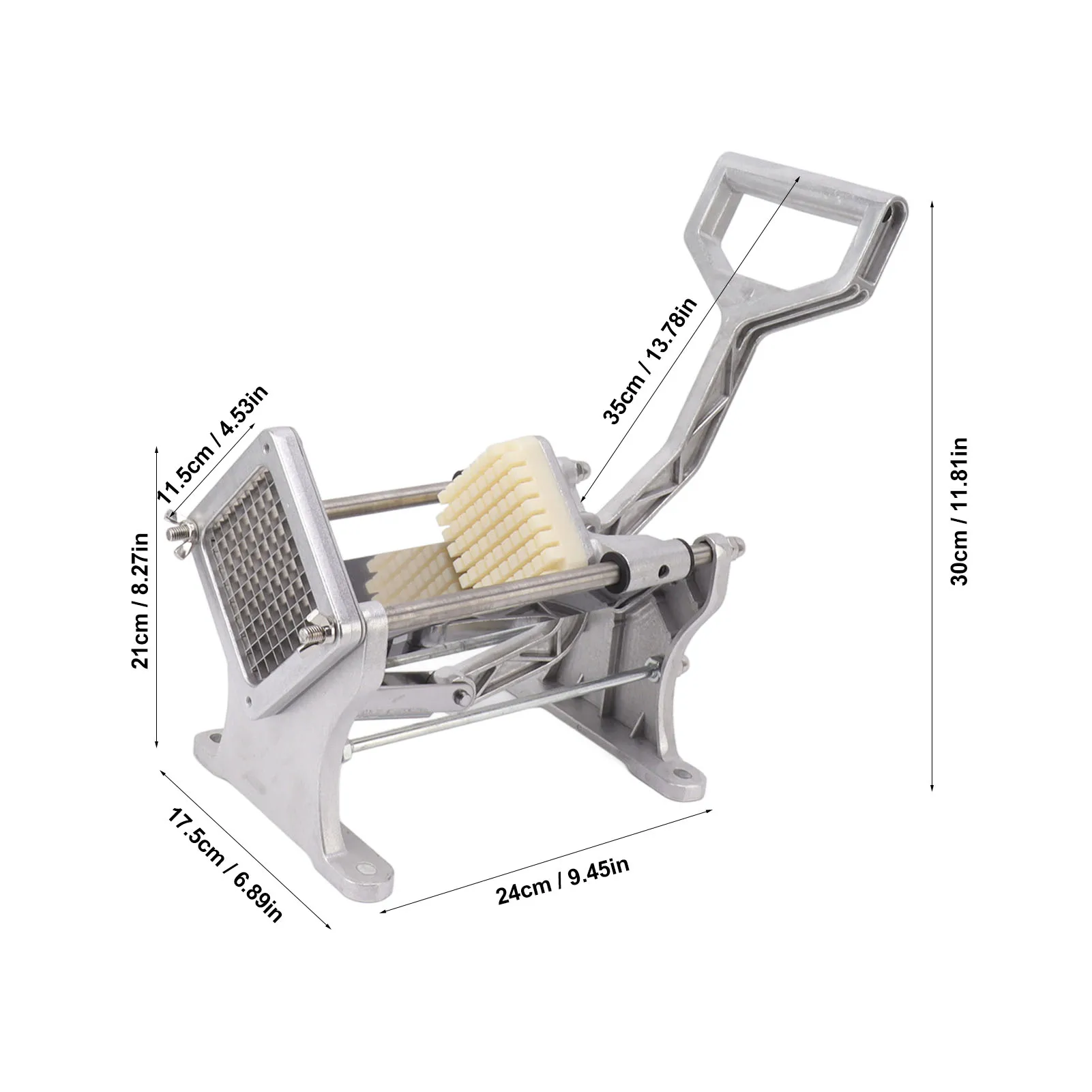 French Fry Cutter Stainless Steel Manual Operation Potato Cutting Machine for Kitchen