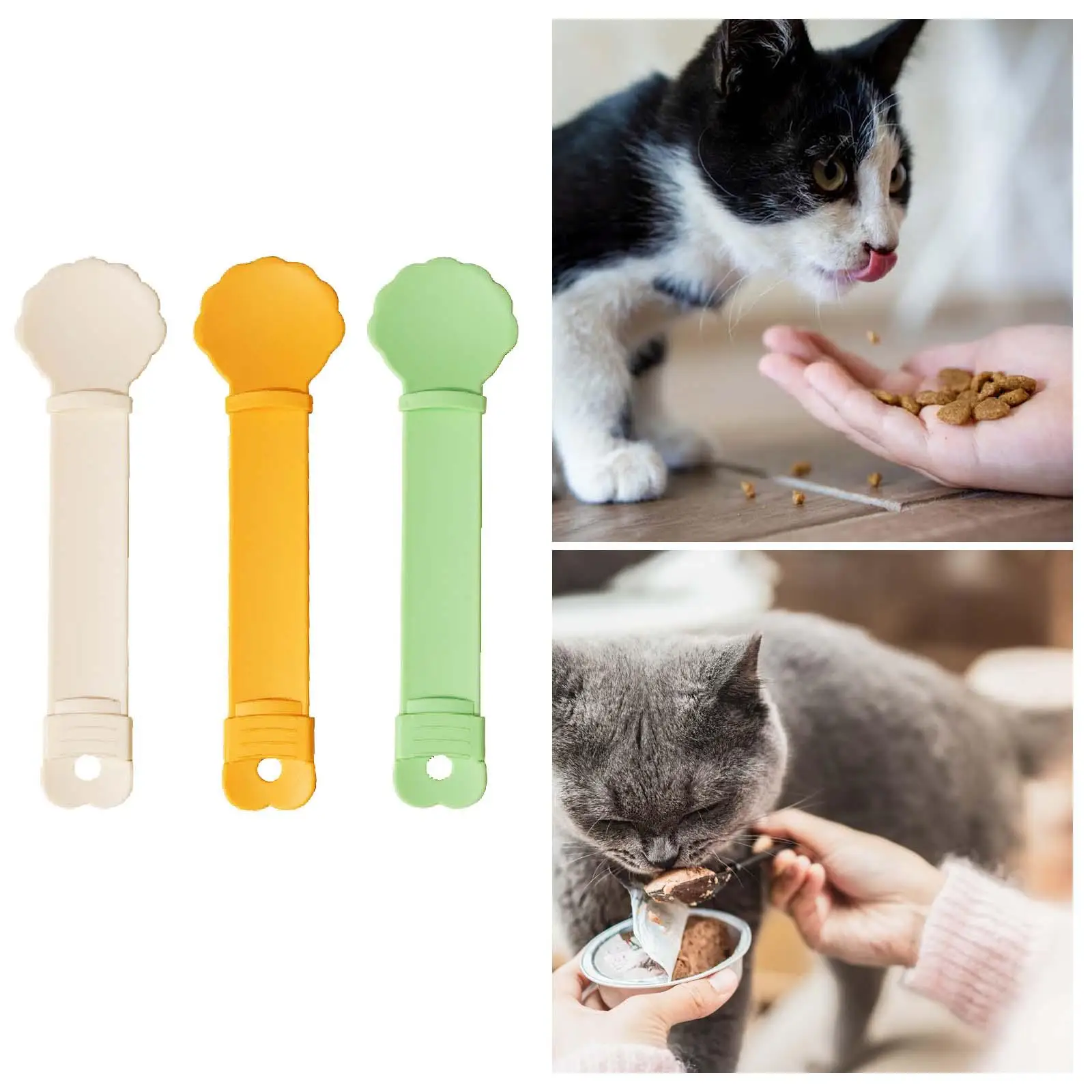 Cat Strip Squeeze Spoon Portable Multi Use for Kitten Puppy Paw Shape Pet Feeder Pet Food Spoons Cat Wet Treats Dispenser Spoon