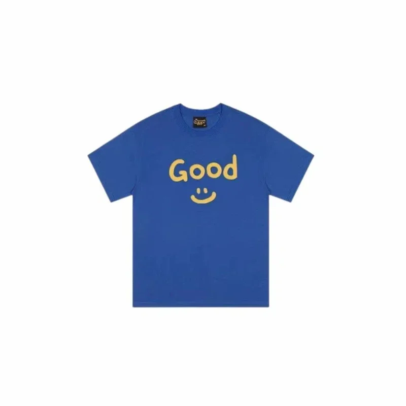 Street Fashion Trendy Men's And Women's T-Shirts Smiling Face Printed Clothing Hip-Hop Short Sleeves 2024 Summer Popular Top