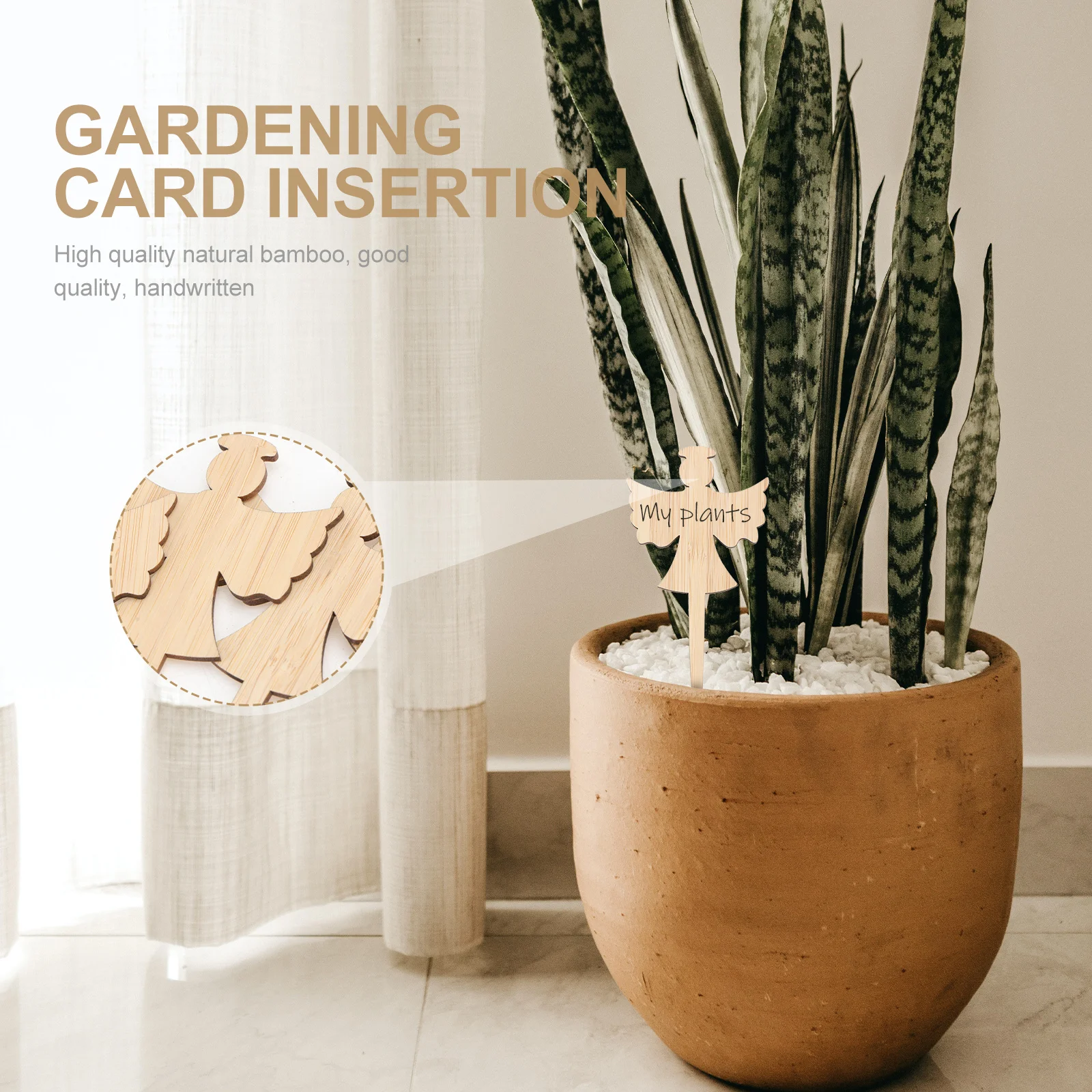 

20Pcs Waterproof Garden Labels Bamboo Plant Tags Easy to Use and Read Plant Tags Gardening Inserted Cards Flower Label