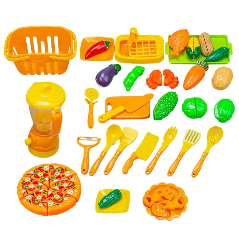 Cutting Play Food Toy For Kids Play Food Kitchen Toy Kit Finely Polished Educational Toy For Birthday New Year Christmas