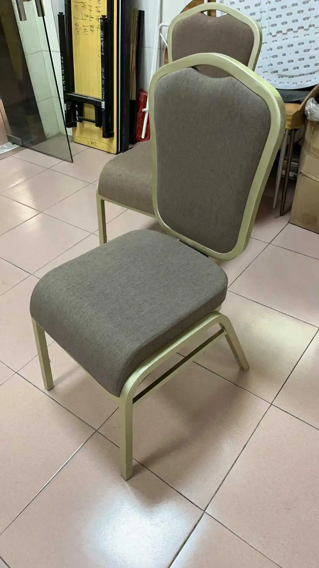 Metal Stackable Church Fabric  Chair Banquet Hotel Chair view 5