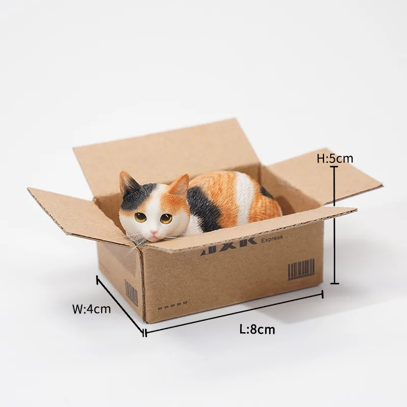 JXK 1/6 scale Courier Cat Resin Model Healing Pet Toys Mini Ornament for 12inch Action Figures Accessory