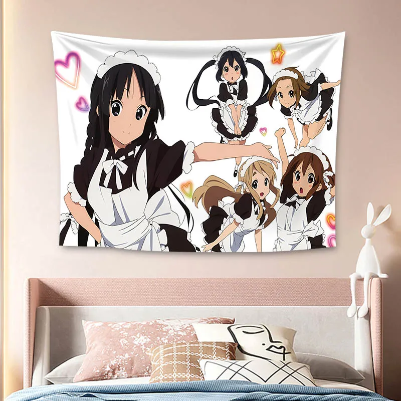 

Anime K-ON Kawaii Hirasawa Yui Tapestry Wall Hanging Japan Cute Japanese Room Decor Background Cloth Decorative Blanket DIY