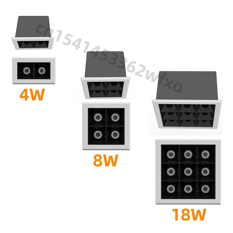 Dimmable linear mini LED Downlight Spot light 4W 6W8W12W18W24W Grille light COB ceiling light Embedded line light lighting