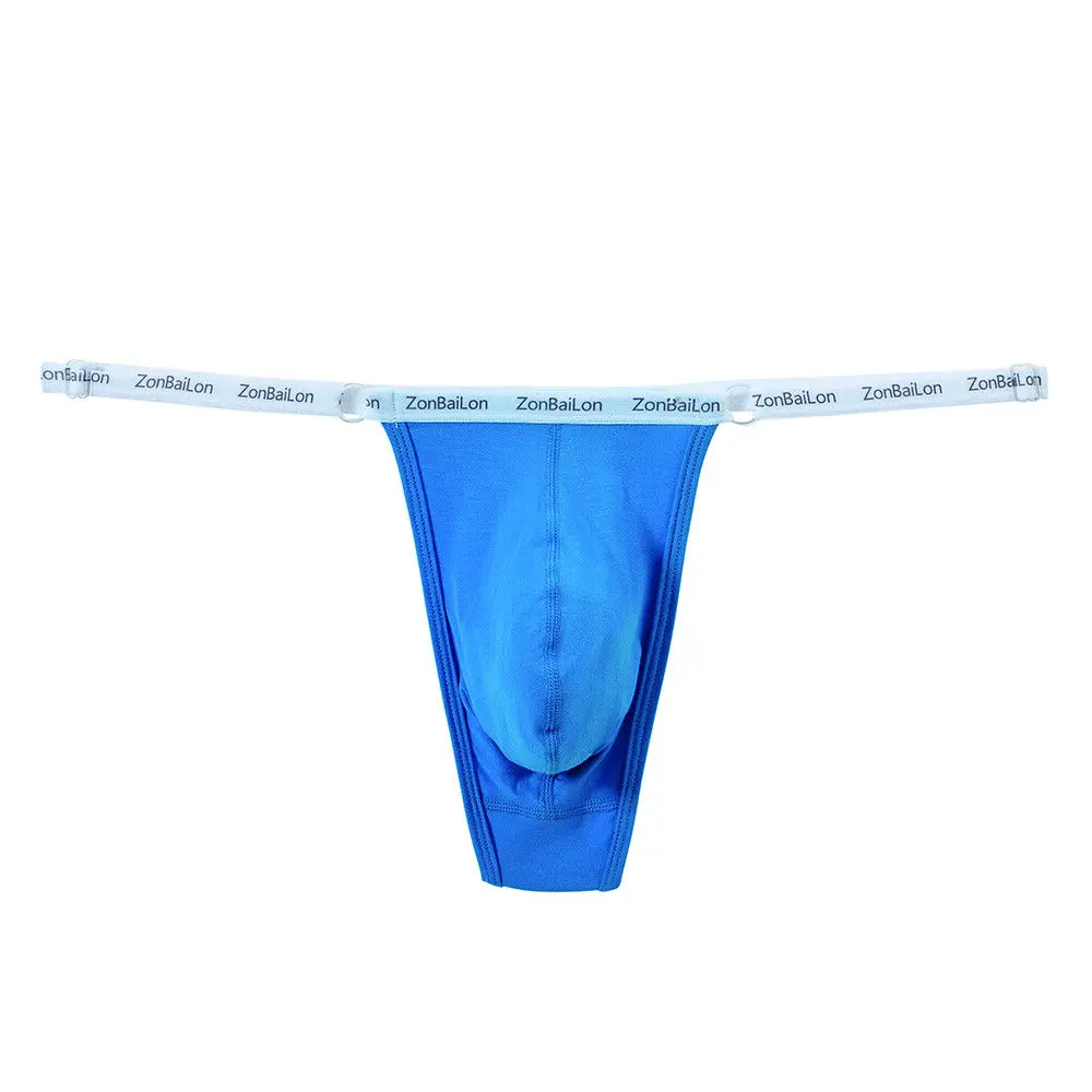 Zonbailon Men's Comfortable Thongs G-Strings Jockstrap Sexy Underwear Adjustable Size