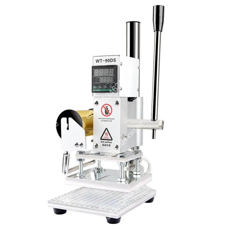 Desktop Manual Bronzing Heat Press Leather Logo Embosser Indent Branding Hot Marking Machine For Leather Craft