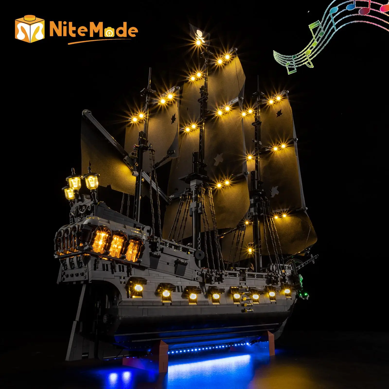 

Easylite Led Light Set Suitable for Lego Captain Jack Sparrow's Pirate Ship 10365(No Model)