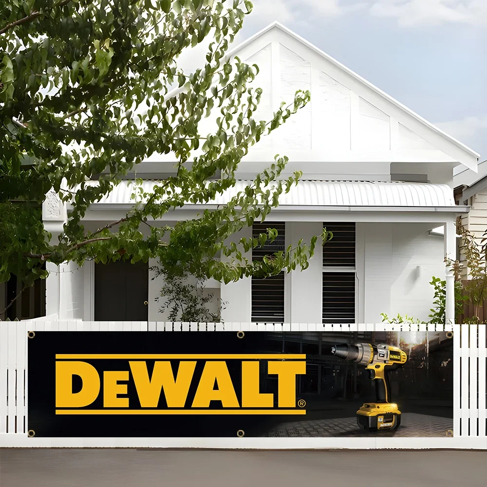 60X240cm Tool Box Dewalts Banner Flag Digital Printing Banner for Garage Wall Art Out Door Decoration With Brass Grommets