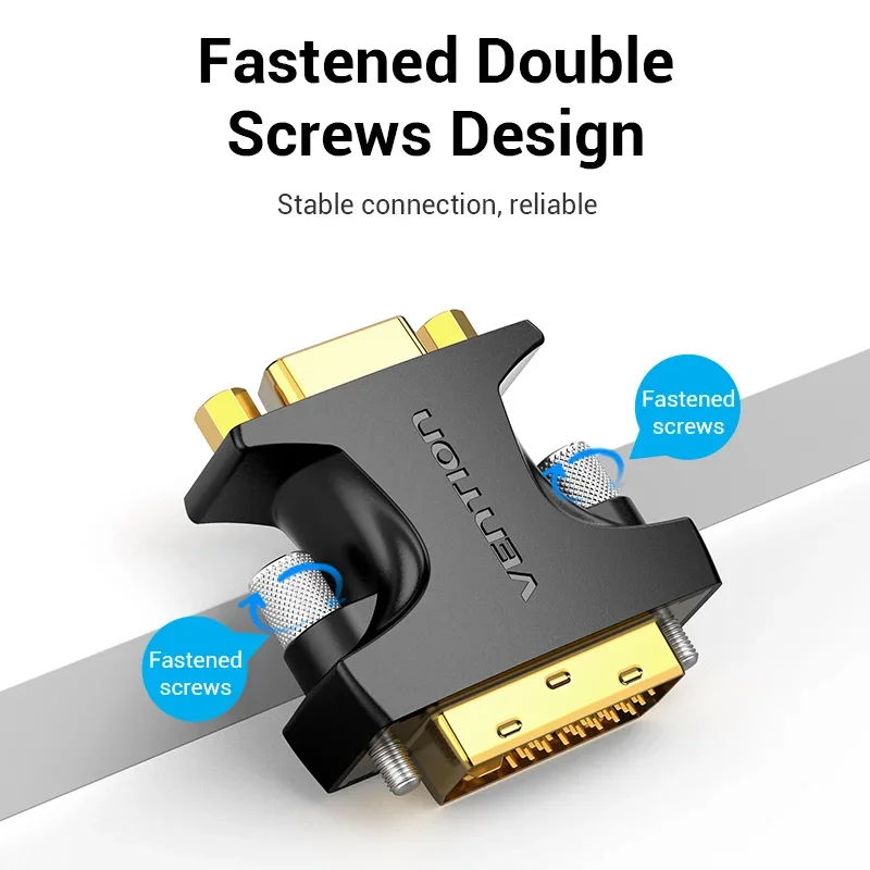 Vention DVI to VGA Adapter Bidirectional VGA to DVI Adapter DVI-I 24+5 Female to VGA Male Cable for HDTV Projector PC DVI-VGA