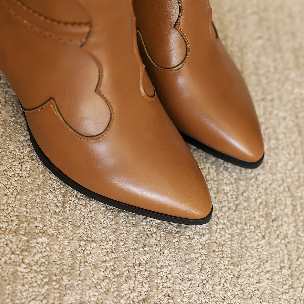 Mode Puntschoen Vrouwen Enkellaarsjes Dames Slanke Korte Schoenen Lage Hakken Feestjurk Pompen Winter Herfst Nieuwe 2024 Zapatos Mujer