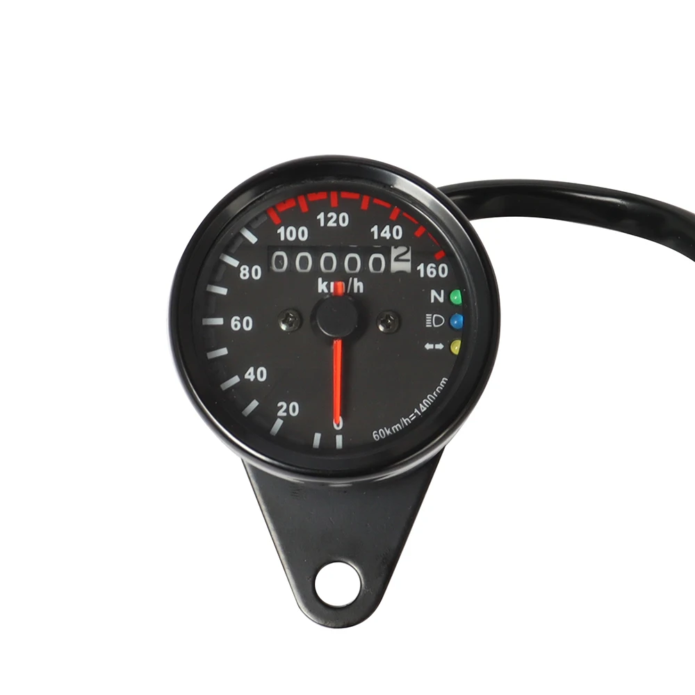 Universal Motorcycle Odometer Speedometer Gauge for Harley Bobber Chopper Cafe