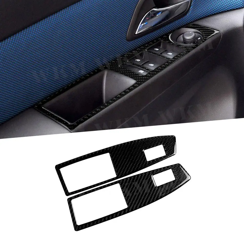 Kohlefaser-Fensterheber-Schalter-Dekorationsplatte Abdeckung Zierleiste Aufkleber für Chevrolet Cruze 2009-2015 Auto-Dekoration