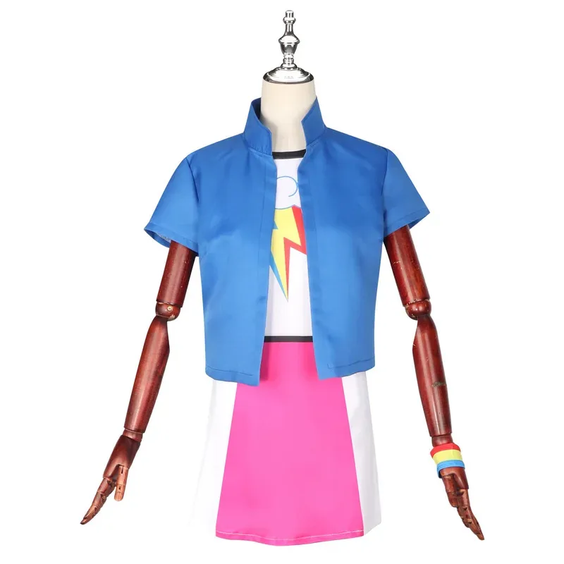 أزياء كرتونية بألوان قوس قزح المهر My Bao Lijun دور Mah Country Girl الرسوم المتحركة موضوع المرحلة واللباس بدلة الإناث