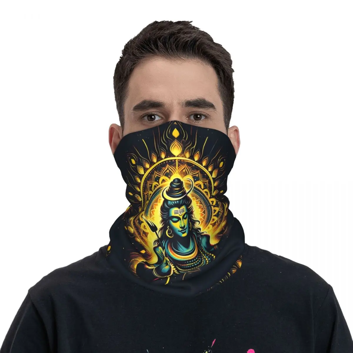 Brahma Vishnu Shiva bando leher bersepeda syal tabung Bandana Gaiter semua musim uniseks