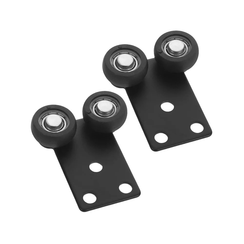 2PCS 10PCS Sliding Door Rollers Iron Nylon 42x38x12mm Black Wheels for Wardrobe Cabinets Silent Smooth Operation