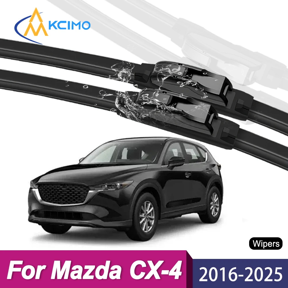 

2Pcs Silent Smooth Rubber Wiper Set For Mazda CX-4 GK 2016-2025 Perfect Replacement Wiper Kit