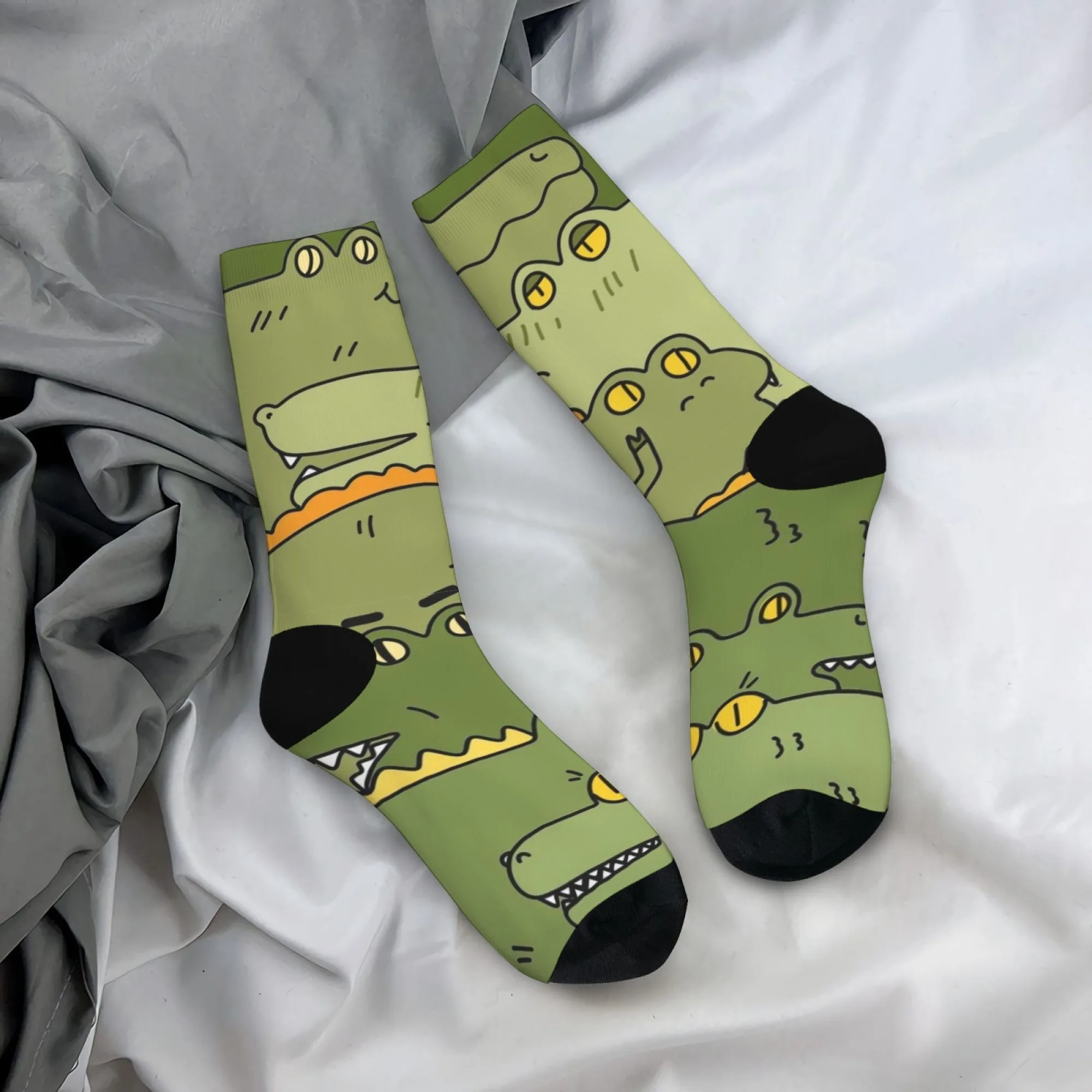 Harajuku Retro Cartoon Krokodil Druck männer Socken Neuheit Straße Hip Hop Crew Socken Atmungsaktivem Nicht-slip Socken geschenk