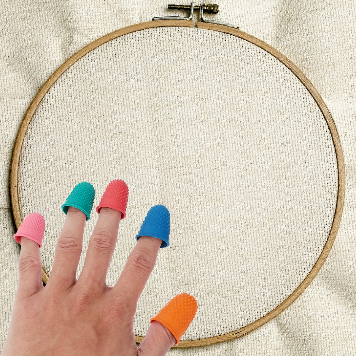 10Pcs Finger Protector Thumb Guard Anti-Slip Finger Tips Protective Cover Thick Reusable Grip Pads for Multi-Purpose Use