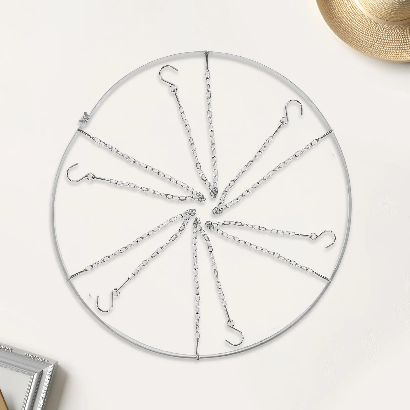 

Круглое металлическое кольцо-опора для свадебного навеса/драпировки, 23,6 дюйма, сверхпрочное, из нержавеющей стали, комплект для подвешивания, для церемоний, для использования в помещении и на улице