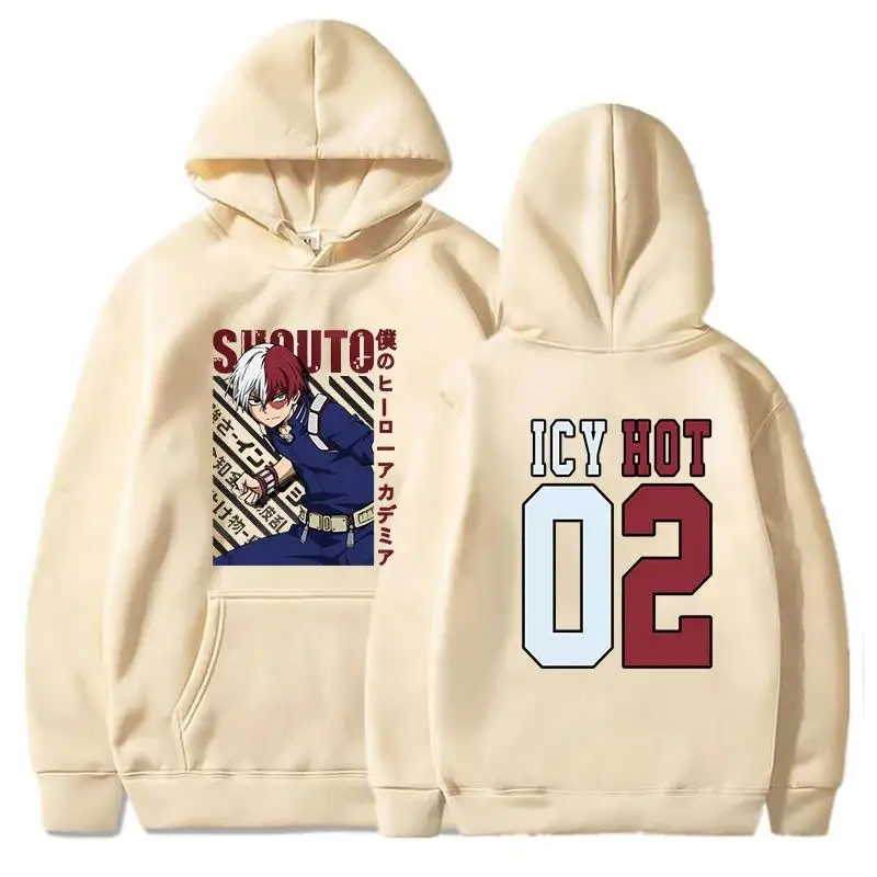 

New Todoroki Shoto Print Anime Hoodie Fashion Women Men Casual Tops Autumn And Winter Sweatshirts Long Sleeve Harajuku Pullover