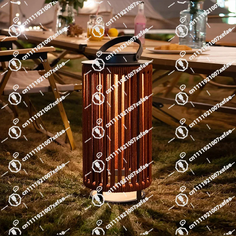 Solar Weaving Lights for Patio and Garden Portable Light Emitting Diode Camping Lights Outdoor Camping Rechargeable Outdoor