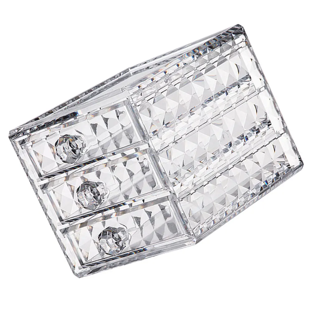 Organizer per trucco in acrilico trasparente, cassetto portaoggetti di grande capacità, scatola da tavolo per pennelli, rossetto, matita per sopracciglia
