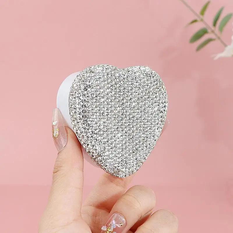 Funkelnde Strass-Metall-Blechdose Schmuck-Aufbewahrungsbox für Halsketten – Detail 2