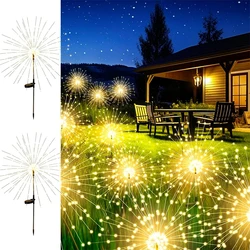 Solar LED Firework Fairy Light Outdoor Garden Decoration Lawn Pathway Light For Patio Yard Party Christmas Wedding