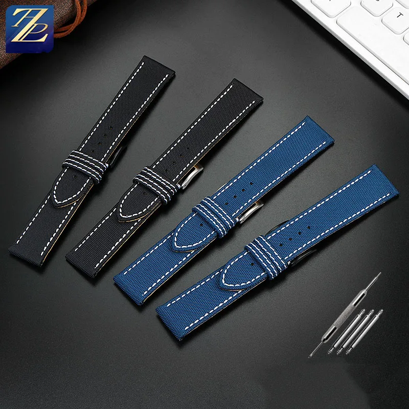 男性用ナイロンウォッチバンド,深海ダイビング用レザーストラップ,海のオオカミ,黄色,オオカミ,超海,22mm, 24mm