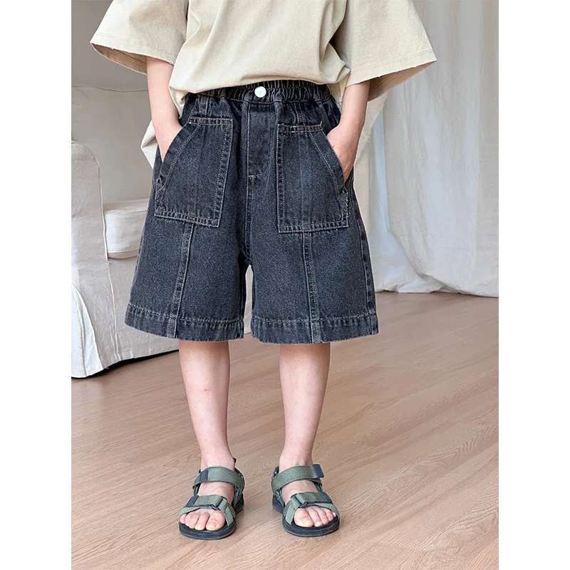 

Children Clothes Kids Shorts 2025 Summer New Korean Style Boys and Girls Casual Fashionable Simple Kids Casual Denim Shorts
