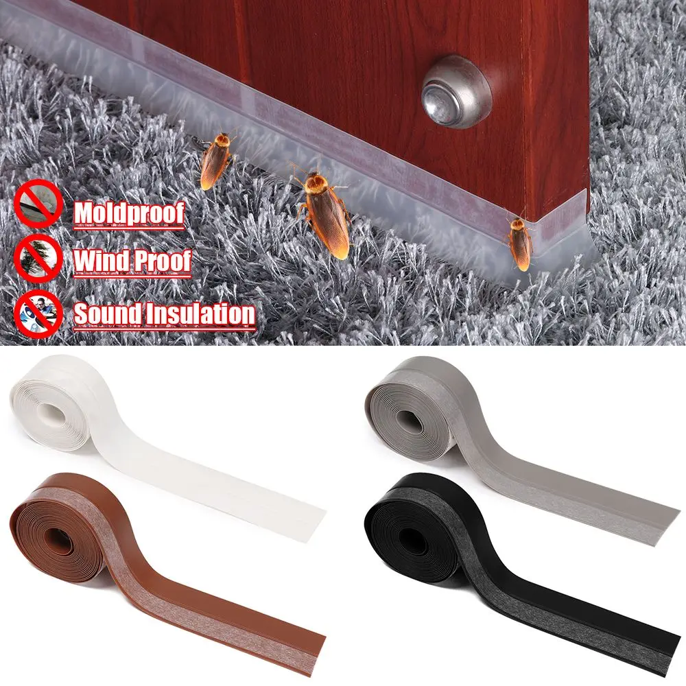 1m/3 Meters/5m Home Decor Bathroom Tape Door Window Silicone Rubber Sealing Strip Wall Sticker Moldproof
