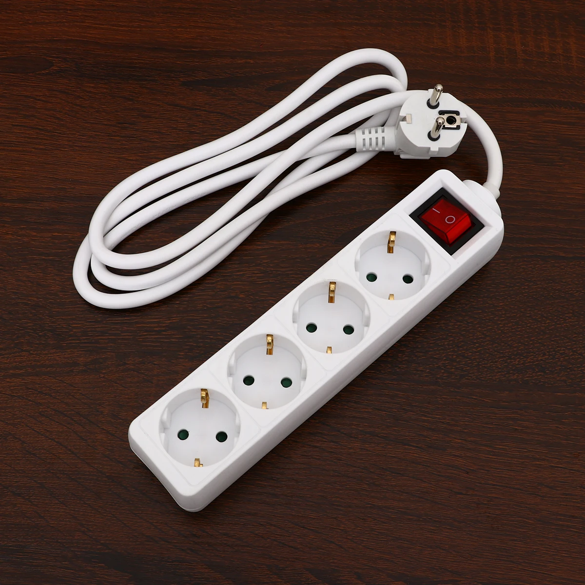 

4-розетка, европейская стандартная настенная розетка, удлинительный кабель, удлинитель, прочная вилка для домашнего офиса, ЕС