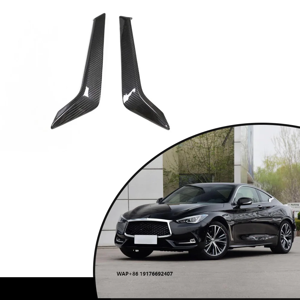 

Dry Carbon Fiber Car Side Fender Air Vent Cover Trim forInfiniti Q60 Q60S 2-Door 2017-2021