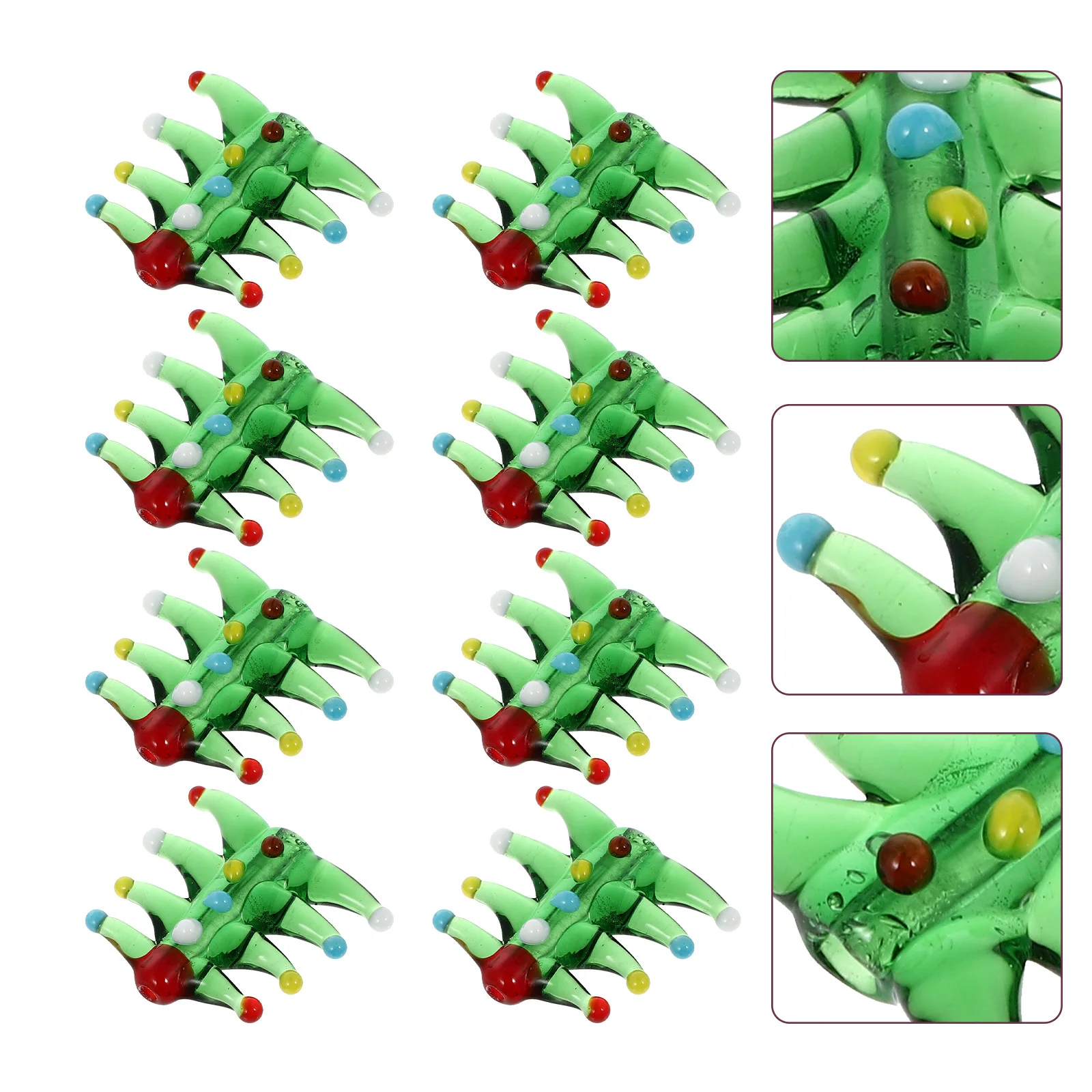 

10Pcs Xmas Tree Loose Beads Exquisite Design for DIY Threading String Beads Crafts Making Supplies Jewelry Making Charms