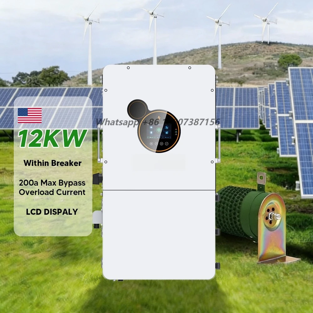 10kva 8kw 8 Kw 3kw 3000w 6.2kw 12kw 3kva 6kw 10kw 5kw 6 10 Kw 48v 24v Split Phase on Off Grid Hybrid Solar Inverter Price