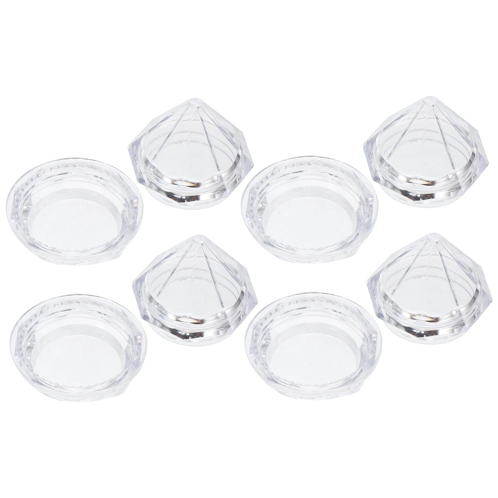 

50pcs 5G Sub Bottles 3D Diamond Cream Boxes Leakproof Travel Size Durable Plastic Dispenser For Cream Samples