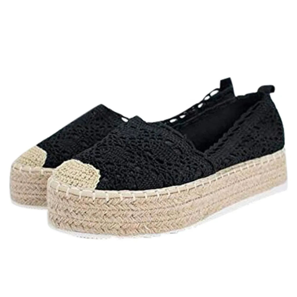 2023 Women's Big Size Thick Bottom Board Shoes Casual Shoe Solid Color Breathable Espadrilles Chaussures Femme Zapatos De Mujer