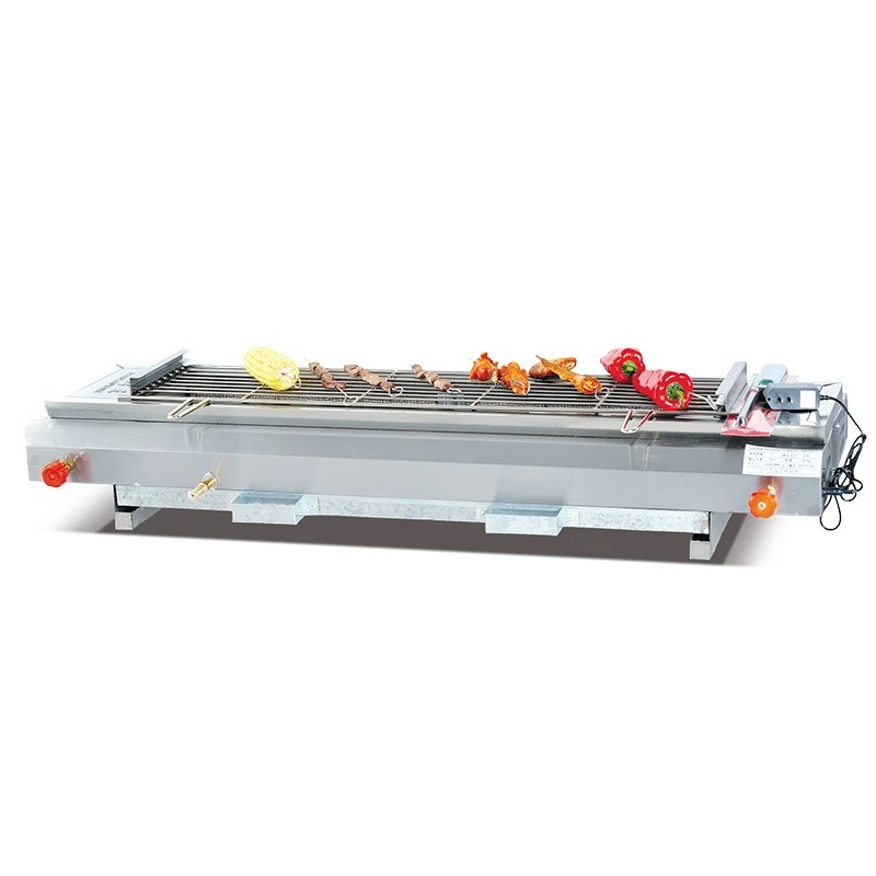 Desktop gas smokeless barbecue grill Outdoor large-capacity barbecue Entrepreneurship stall